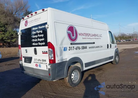 2017 Ram Promaster 2500 High Roof 159 Wb z USA, uszkodzony, nr VIN 3C6TRVDG1HE503327